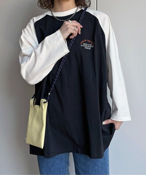 CPCM(シーピーシーエム)の「ラグラン1ポイント刺繍T(Tシャツ/カットソー・レディース・ブラック/ホワイト・LARGE/MEDIUM)」の8枚目の写真