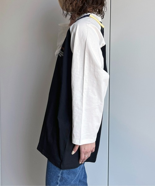 CPCM(シーピーシーエム)の「ラグラン1ポイント刺繍T(Tシャツ/カットソー・レディース・ブラック/ホワイト・LARGE/MEDIUM)」の16枚目の写真