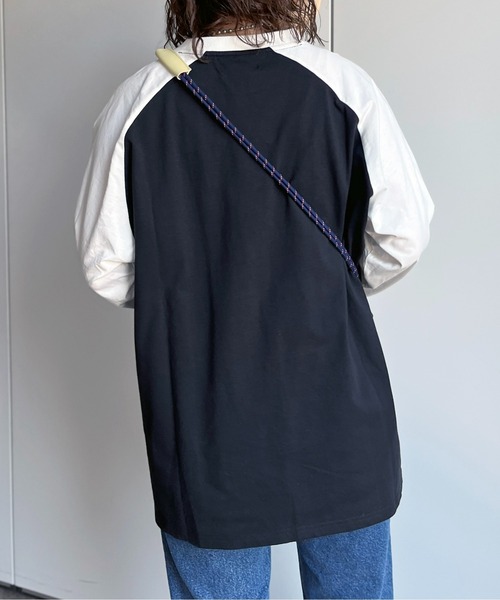 CPCM(シーピーシーエム)の「ラグラン1ポイント刺繍T(Tシャツ/カットソー・レディース・ブラック/ホワイト・LARGE/MEDIUM)」の10枚目の写真