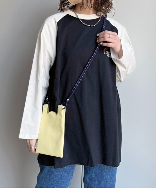 CPCM(シーピーシーエム)の「ラグラン1ポイント刺繍T(Tシャツ/カットソー・レディース・ブラック/ホワイト・LARGE/MEDIUM)」の6枚目の写真