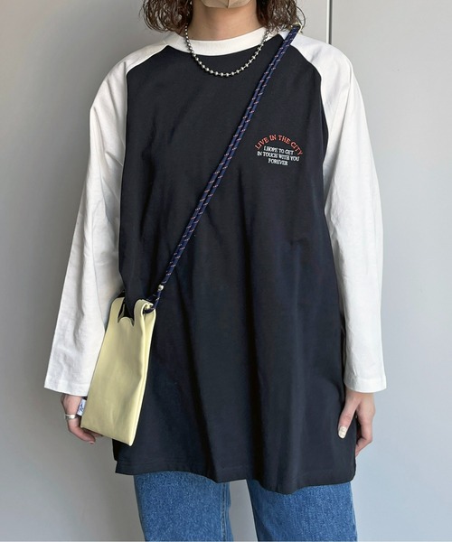 CPCM(シーピーシーエム)の「ラグラン1ポイント刺繍T(Tシャツ/カットソー・レディース・ブラック/ホワイト・LARGE/MEDIUM)」の13枚目の写真