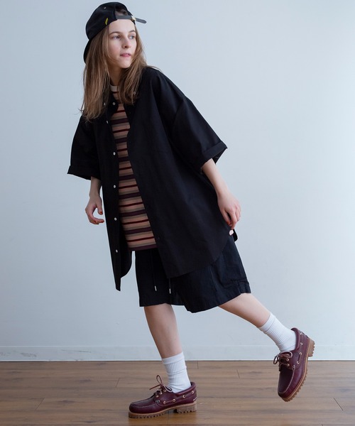 Universal Style Wear(ユニバーサルスタイルウェア)の「Universal Style Wear ラフ フィット ボタンダウン シャツ(シャツ/ブラウス・メンズ・ライトグリーン/オフホワイト/ライトイエロー/ブラック・MEDIUM/LARGE/X-LARGE)」の9枚目の写真