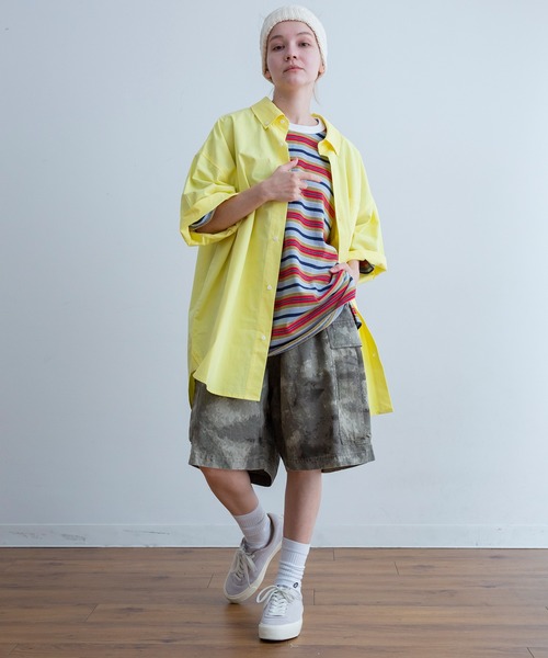 Universal Style Wear(ユニバーサルスタイルウェア)の「Universal Style Wear ラフ フィット ボタンダウン シャツ(シャツ/ブラウス・メンズ・ライトグリーン/オフホワイト/ライトイエロー/ブラック・MEDIUM/LARGE/X-LARGE)」の11枚目の写真