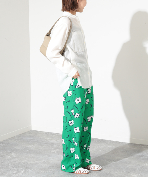 SLOBE IENA（スローブイエナ）の「コットンドビー バンドカラーブラウス（シャツ/ブラウス・レディース・チャコールグレー/グリーン/ホワイト・FREE）」の17枚目の写真