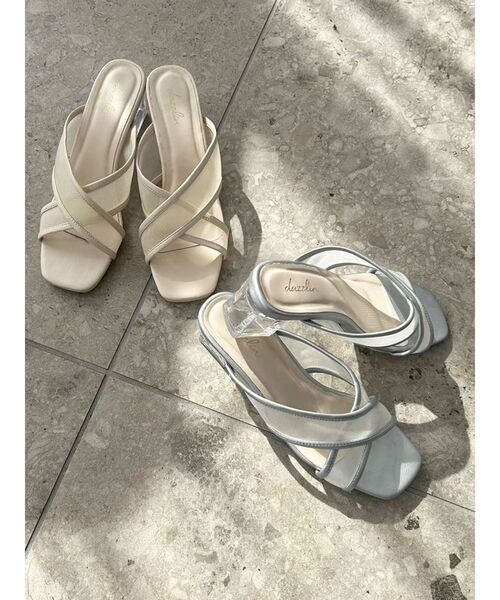 dazzlin(ダズリン)の「クロスメッシュシアーサンダル(サンダル・レディース・シルバー/ベージュ・LARGE/MEDIUM)」の8枚目の写真