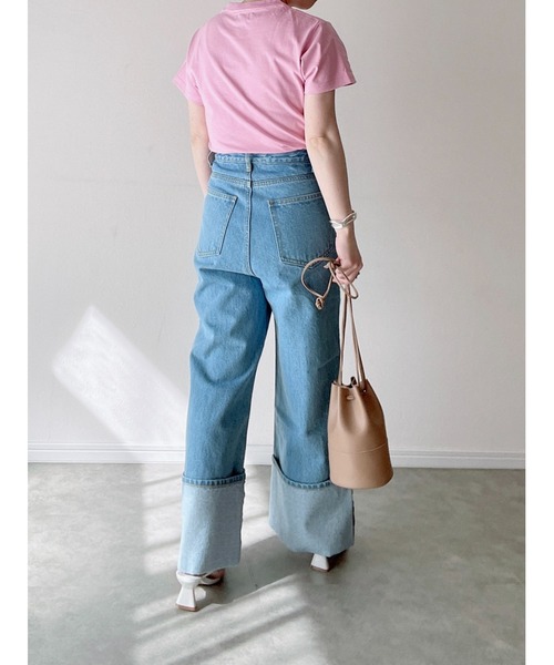 Yucca(ユッカ)の「Weekend プリントTシャツ (MEKKE 低身長向け)(Tシャツ/カットソー・レディース・ピンク/ホワイト/エメラルド・FREE)」の5枚目の写真