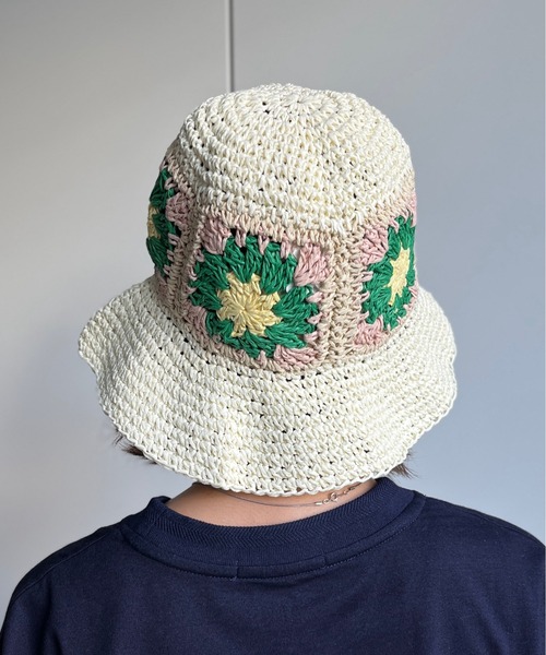 CPCM（シーピーシーエム）の「花刺繍クロシェバケットハット（ハット・レディース・アイボリー/ベージュ・FREE）」の7枚目の写真