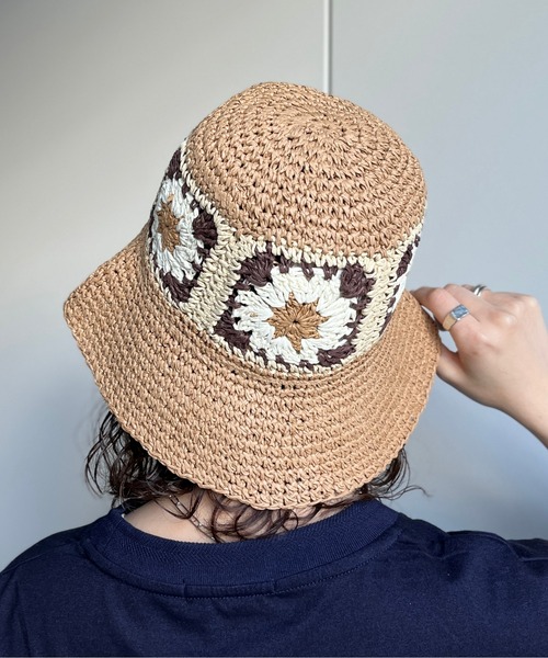 CPCM（シーピーシーエム）の「花刺繍クロシェバケットハット（ハット・レディース・アイボリー/ベージュ・FREE）」の12枚目の写真