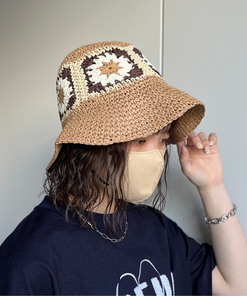 CPCM（シーピーシーエム）の「花刺繍クロシェバケットハット（ハット・レディース・アイボリー/ベージュ・FREE）」の13枚目の写真