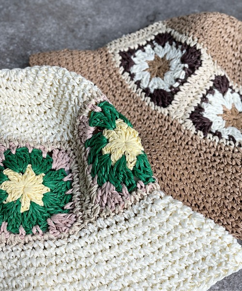 CPCM（シーピーシーエム）の「花刺繍クロシェバケットハット（ハット・レディース・アイボリー/ベージュ・FREE）」の15枚目の写真