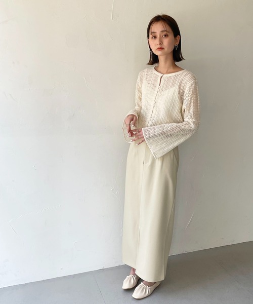 CLEIO(クレイオ)の「【CLEIO】ベルスリーブレースシャツ(シャツ/ブラウス・レディース・ブラック/アイボリー/ライトベージュ・FREE)」の18枚目の写真