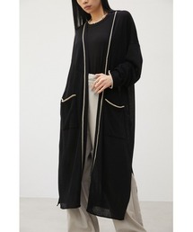 crie conforto | 配色ラインロングカーデ(カーディガン/ボレロ)