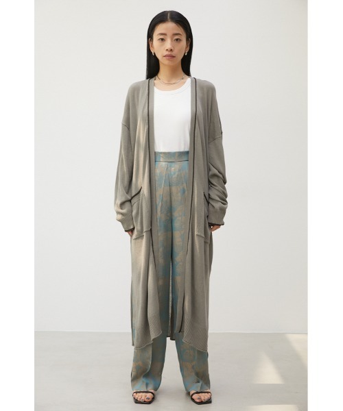 crie conforto（クリーコンフォルト）の「配色ラインロングカーデ（カーディガン/ボレロ・レディース・ライトベージュ/ブラック/グレー・FREE）」の9枚目の写真