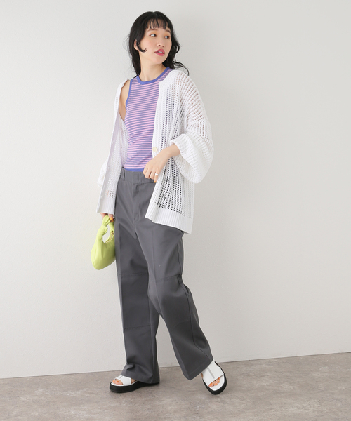 JOINT WORKS（ジョイントワークス）の「【eenie / イーニー】TAPE YARN KNIT CARDIGAN SET（アンサンブル・レディース・オレンジ/アイボリー/グリーン・FREE）」の21枚目の写真