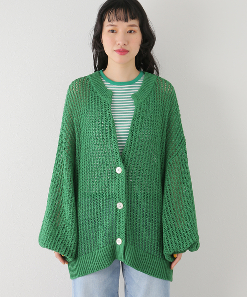 JOINT WORKS（ジョイントワークス）の「【eenie / イーニー】TAPE YARN KNIT CARDIGAN SET（アンサンブル・レディース・オレンジ/アイボリー/グリーン・FREE）」の17枚目の写真