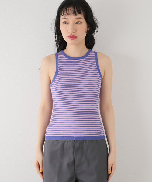 JOINT WORKS（ジョイントワークス）の「【eenie / イーニー】TAPE YARN KNIT CARDIGAN SET（アンサンブル・レディース・オレンジ/アイボリー/グリーン・FREE）」の7枚目の写真