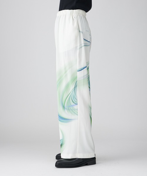 Luis ルイス セットアップ シャツ＆ワイドパンツ SMOKE総柄 ブルー 1737743120.jpg