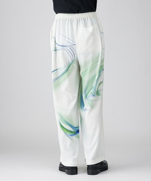 Luis ルイス セットアップ シャツ＆ワイドパンツ SMOKE総柄 ブルー 1737743120.jpg