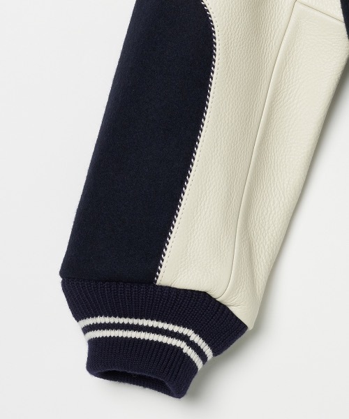 FORSOMEONE(フォーサムワン)の「FORSOMEONE VARSITY JACKET(スタジャン・メンズ・ネイビー・50/48)」の5枚目の写真