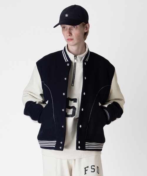 FORSOMEONE(フォーサムワン)の「FORSOMEONE VARSITY JACKET(スタジャン・メンズ・ネイビー・50/48)」の10枚目の写真