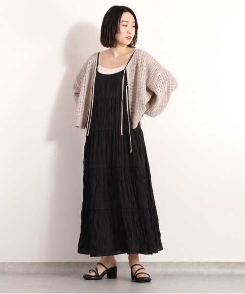 cepo（セポ）の「ワッシャーキャミワンピース ２ＷＡＹ（ワンピース・レディース・ブラック/ライム/ブルー・M）」の4枚目の写真