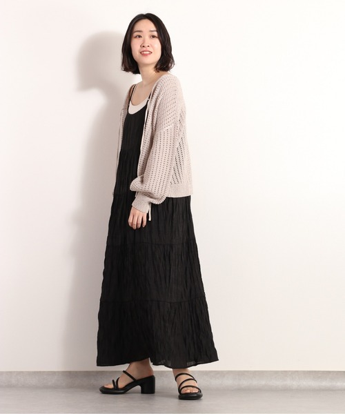 cepo（セポ）の「ワッシャーキャミワンピース ２ＷＡＹ（ワンピース・レディース・ブラック/ライム/ブルー・M）」の6枚目の写真