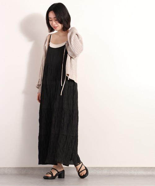 cepo（セポ）の「ワッシャーキャミワンピース ２ＷＡＹ（ワンピース・レディース・ブラック/ライム/ブルー・M）」の7枚目の写真