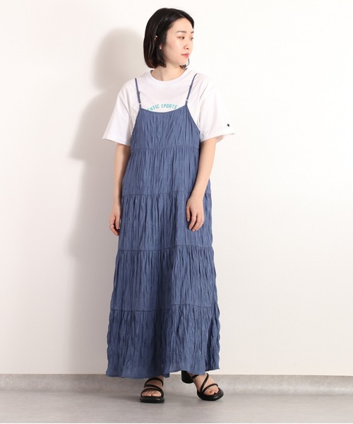 cepo（セポ）の「ワッシャーキャミワンピース ２ＷＡＹ（ワンピース・レディース・ブラック/ライム/ブルー・M）」の17枚目の写真