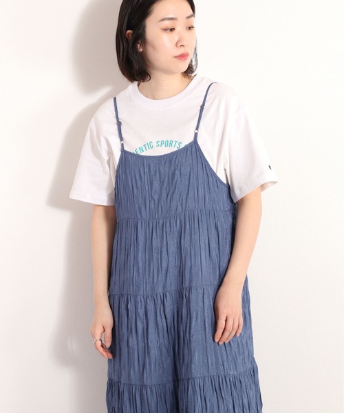 cepo（セポ）の「ワッシャーキャミワンピース ２ＷＡＹ（ワンピース・レディース・ブラック/ライム/ブルー・M）」の20枚目の写真