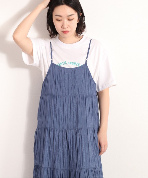 cepo（セポ）の「ワッシャーキャミワンピース ２ＷＡＹ（ワンピース・レディース・ブラック/ライム/ブルー・M）」の21枚目の写真