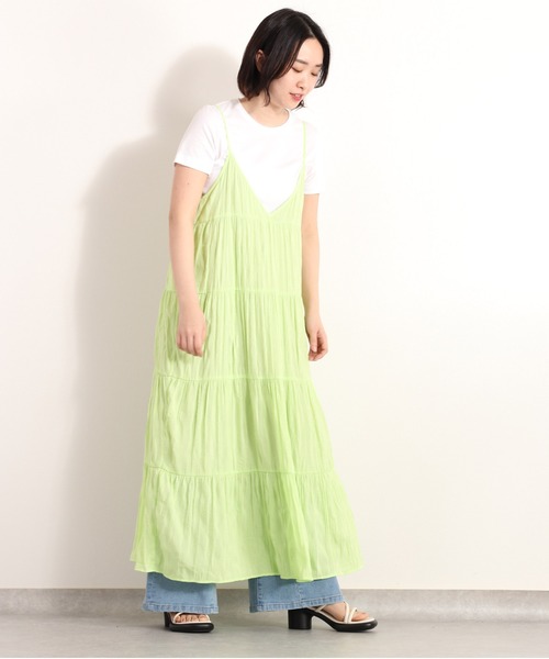 cepo（セポ）の「ワッシャーキャミワンピース ２ＷＡＹ（ワンピース・レディース・ブラック/ライム/ブルー・M）」の13枚目の写真