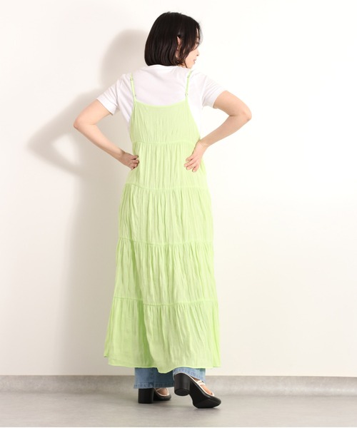 cepo（セポ）の「ワッシャーキャミワンピース ２ＷＡＹ（ワンピース・レディース・ブラック/ライム/ブルー・M）」の14枚目の写真