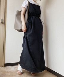 【ZOZO限定】ナイロンミリタリーワンピース / 夏服 ミリタリー 大人カジュアル レイヤード ノースリーブ キャミワンピ