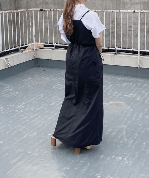 Reurie'(レウリィ)の「【ZOZO限定】ナイロンミリタリーワンピース / 夏服 ミリタリー 大人カジュアル レイヤード ノースリーブ キャミワンピ(ワンピース・レディース・ホワイト/ブラック・FREE)」の20枚目の写真