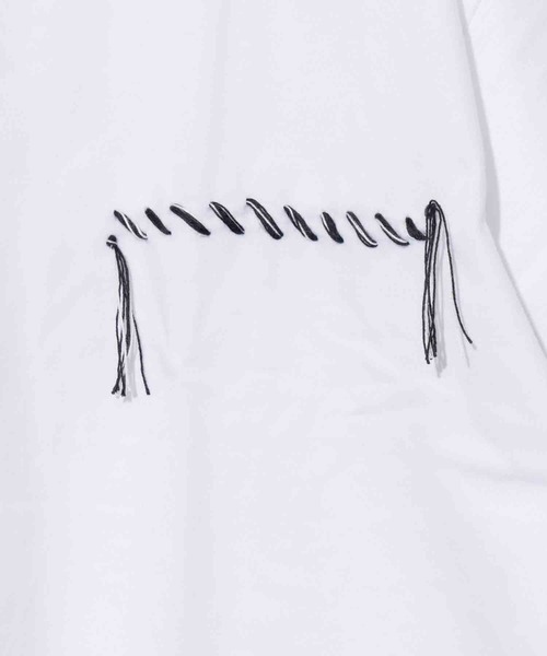 MAISON SPECIAL（メゾンスペシャル）の「《UNISEX》Oversized Stitched Crew Neck T-shirt/オーバーサイズメニーステッチクルーネックTシャツ【MAISON SPECIAL/メゾンスペシャル】（Tシャツ/カットソー・メンズ・ホワイト/ブラック・1/2/0）」の15枚目の写真