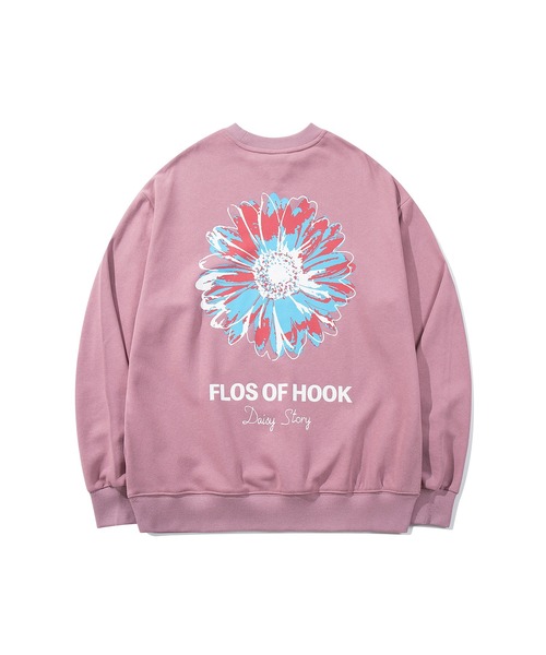 HOOK(フック)の「HOOK -original- ポップマーガレットバックプリントスウェット(スウェット・メンズ・ブラック/グリーン/ネイビー/ホワイト/グレー/ワインレッド/ブラウン/パープル・L/M/XL)」の10枚目の写真