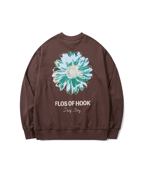 HOOK(フック)の「HOOK -original- ポップマーガレットバックプリントスウェット(スウェット・メンズ・ブラック/グリーン/ネイビー/ホワイト/グレー/ワインレッド/ブラウン/パープル・L/M/XL)」の12枚目の写真