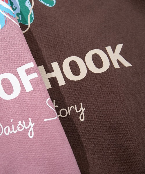 HOOK(フック)の「HOOK -original- ポップマーガレットバックプリントスウェット(スウェット・メンズ・ブラック/グリーン/ネイビー/ホワイト/グレー/ワインレッド/ブラウン/パープル・L/M/XL)」の14枚目の写真