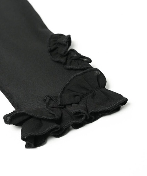 Felt-Maglietta(フェルトマリエッタ)の「UPF50+UVカット吸水速乾フリルアームカバー(アームカバー・レディース・ブラック・FREE)」の10枚目の写真