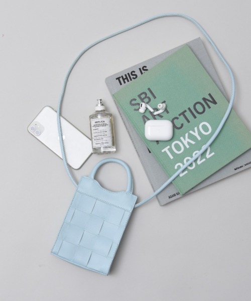 【セール】3-編み込み スクエア ショルダー バッグ ミニバッグ（ショルダーバッグ）｜folka（フォルカ）