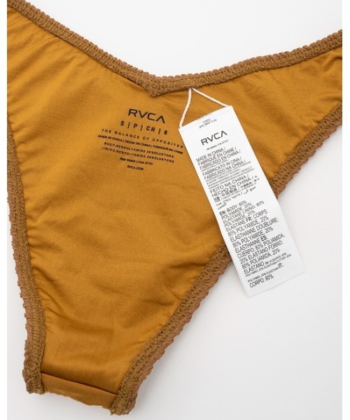 RVCA（ルーカ）の「【直営店限定】RVCA レディース  GROOVES TEXTURE V FT MD FRENCH ビキニ【2023年夏モデル】/ルーカビキニボトムス（水着)（水着・レディース・ブラウン・X-SMALL/SMALL/MEDIUM）」の6枚目の写真