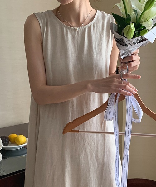 FREE STYLISTS(フリー スタイリスト)の「YUGA_YGMC ノースリーブAラインワンピース(ワンピース・レディース・ブラック/オフホワイト・FREE)」の3枚目の写真