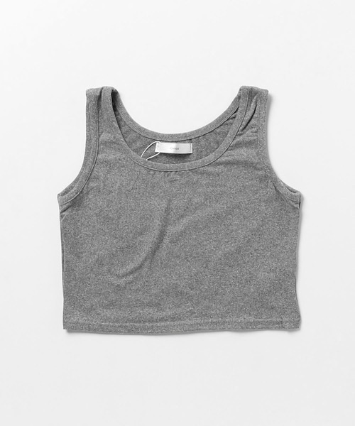 Chick（チック）の「Short Tight fit Tanktop / ショート丈 タイトフィット タンクトップ Y2K 韓国 ピチT（タンクトップ・レディース・ホワイト/ブラック/グレー・M/L）」の4枚目の写真