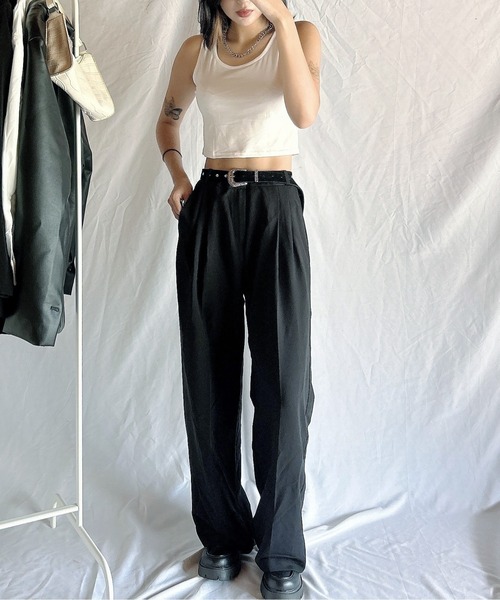 Chick（チック）の「Short Tight fit Tanktop / ショート丈 タイトフィット タンクトップ Y2K 韓国 ピチT（タンクトップ・レディース・ホワイト/ブラック/グレー・M/L）」の12枚目の写真