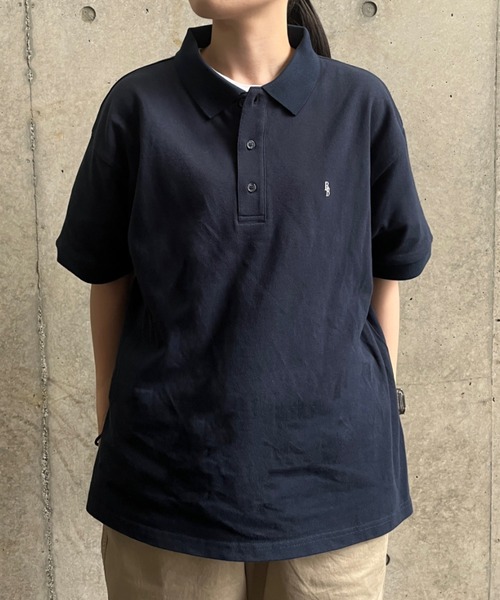 BROKEN BASE(ブロークンベース)の「ワンポイント刺繍ポロシャツ(ポロシャツ・メンズ・ブラック/ネイビー・MEDIUM/LARGE)」の2枚目の写真