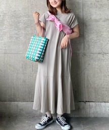 【接触冷感】【HONEYSUCKLE ROSE】サラサラ冷感フレアワンピ