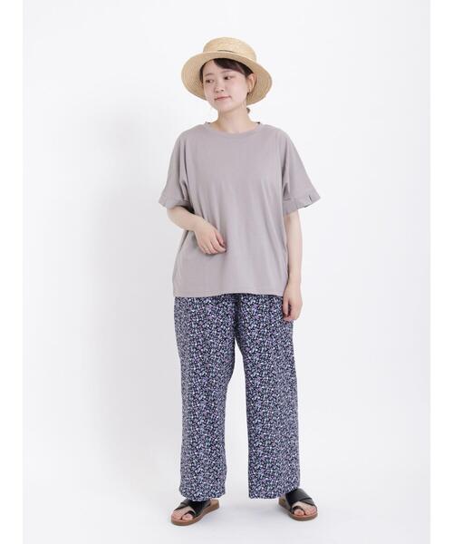 Samansa Mos2（サマンサ モスモス）の「袖タックカットソー（Tシャツ/カットソー・レディース・オフホワイト/ブラック/グレー・F）」の8枚目の写真