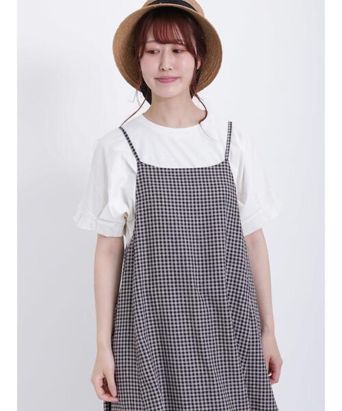 Samansa Mos2（サマンサ モスモス）の「袖タックカットソー（Tシャツ/カットソー・レディース・オフホワイト/ブラック/グレー・F）」の13枚目の写真