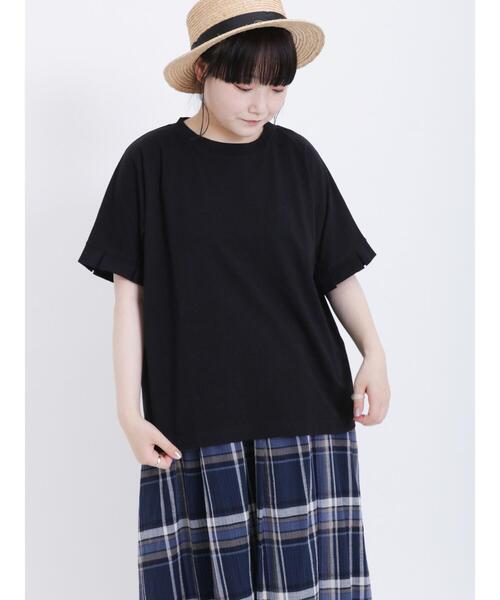 Samansa Mos2（サマンサ モスモス）の「袖タックカットソー（Tシャツ/カットソー・レディース・オフホワイト/ブラック/グレー・F）」の16枚目の写真