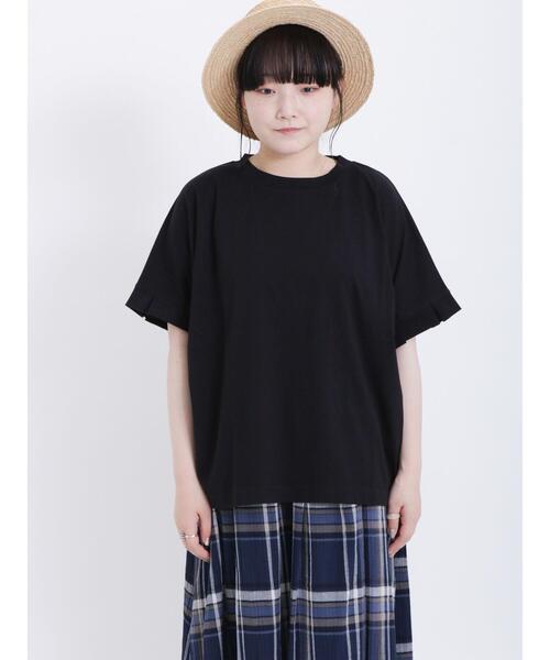 Samansa Mos2（サマンサ モスモス）の「袖タックカットソー（Tシャツ/カットソー・レディース・オフホワイト/ブラック/グレー・F）」の20枚目の写真